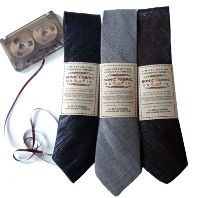 Three Sonic Fabric neckties, photo by Alyce Santoro.