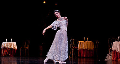 Amy Fote in Houston Ballet’s production of Ronald Hynd’s The Merry Widow. Photo by Amitava Sarkar.