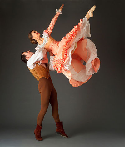 Martha Graham Dance Company's Virginie Mécène (Bride) and Gary Galbraith (Husbandman) in Appalachinan Spring. Photo by John Deane.