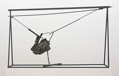 Melvin Edwards, Chaino, 1964 Welded steel and chains 62  x 102 x 26 inches (157.5 x 259.1 x 66 cm). Williams College Museum of Art, Williamstown, Massachusetts; Museum purchase. © 2015 Melvin Edwards / Artists Rights Society (ARS), New York. Photo: Jeffrey Sturges.