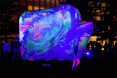 Claire Ashley, Inflatable Objects, Aurora 2013. Photo by Scogin Mayo courtesy the AT&T Performing Arts Center.