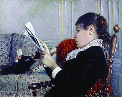 Gustave Caillebotte, Interior, a Woman Reading, 1880. Oil on canvas. 25 9/16 x 31 ⅞ in. Private Collection.