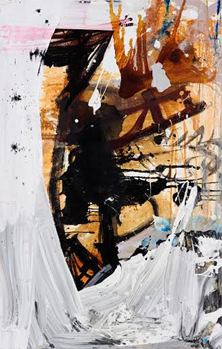 Tsibi Geva, Untitled (bird), 2015, acrylic on canvas, 48x18".