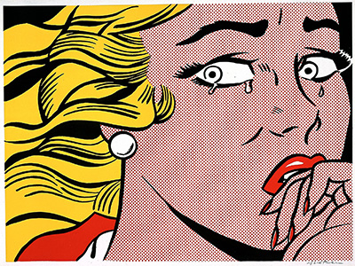 Roy Lichtenstein Crying Girl, 1963 Three-color offset lithograph 18 1/16 x 24 in. Blanton Museum of Art, Gift of Charles and Dorothy Clark, 1976.