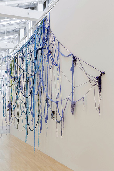 Sheila Pepe, Put me down Gently, 2015. Installation view at the Wexner Center for the Arts, Columbus, OH, January 30-April 5, 2015. Photo credit: Rick Lozier Photography. Courtesy the artist and DiverseWorks.