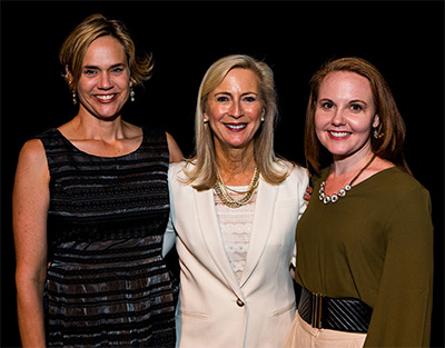 Forklift Dance artistic director Allison Orr, Ballet Austin executive Director, Cookie Ruiz, and Dance/USA executive director Amy Fitterer. Photo by Runaway Productions. 