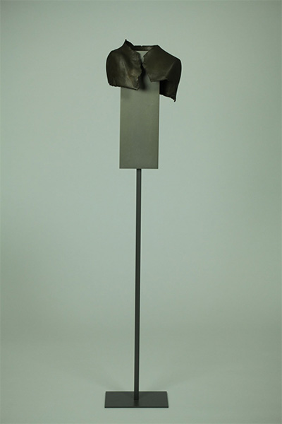 Frances Bagley, Perched, Organic fibers and Steel, 74” x 17" x 13 Credit Andrew Durham,