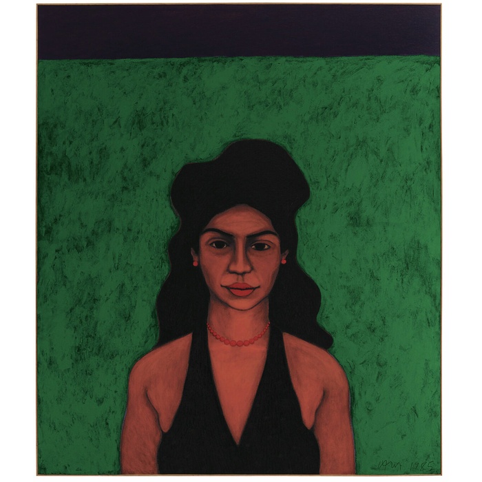 César A. Martínez, La Fulana, 16 June 1985, Acrylic on canvas, Courtesy of the artist and the Zoe Diaz Collection.