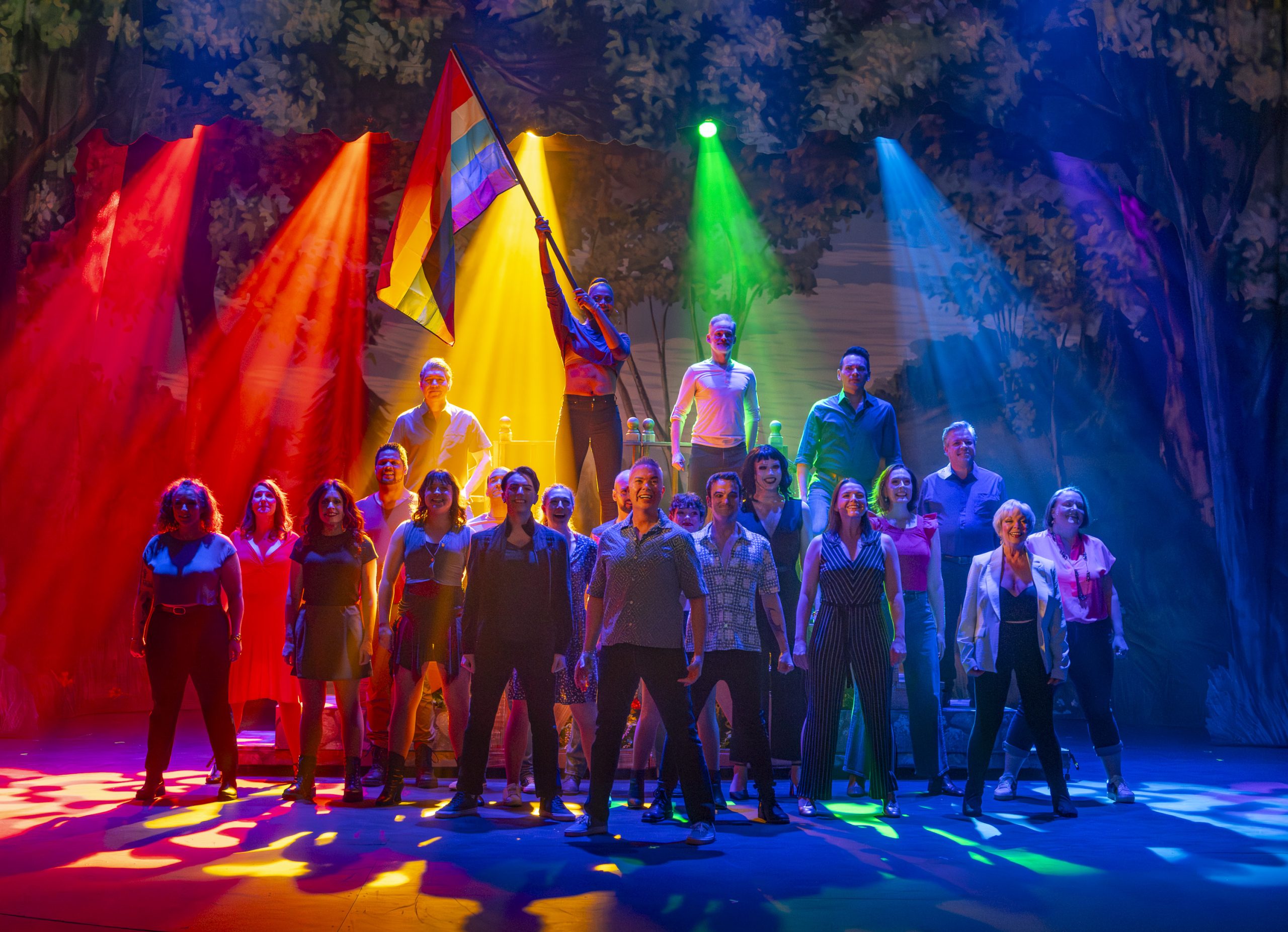 The cast in the Uptown Players production of Broadway Our Way, Fractured Fairytales.